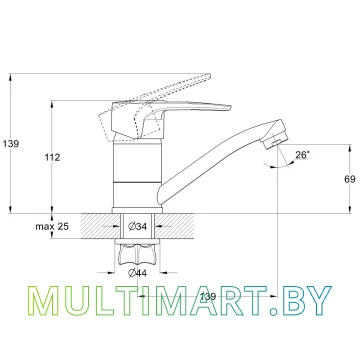Смеситель Econoce EC0353 картинка 2